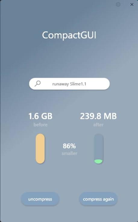 [工具] CompactGUI – 对高磁盘占用的erogame重拳出击